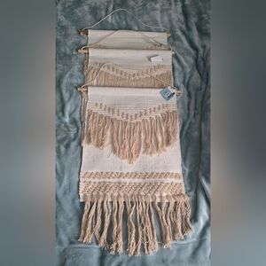Set Of 3 The Spring Shop Boho Macrame Cream & Tan Decor, Wall Hangings (1112)